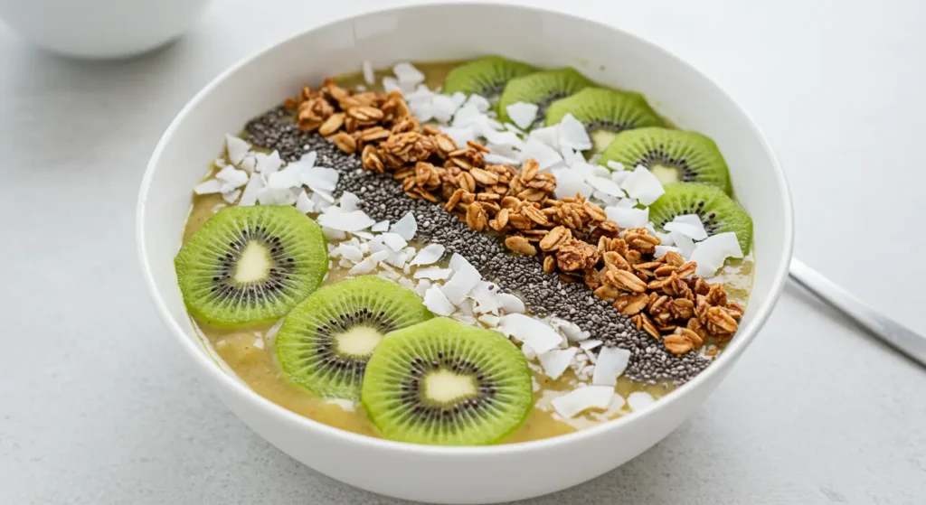 a bowl of food with fruit